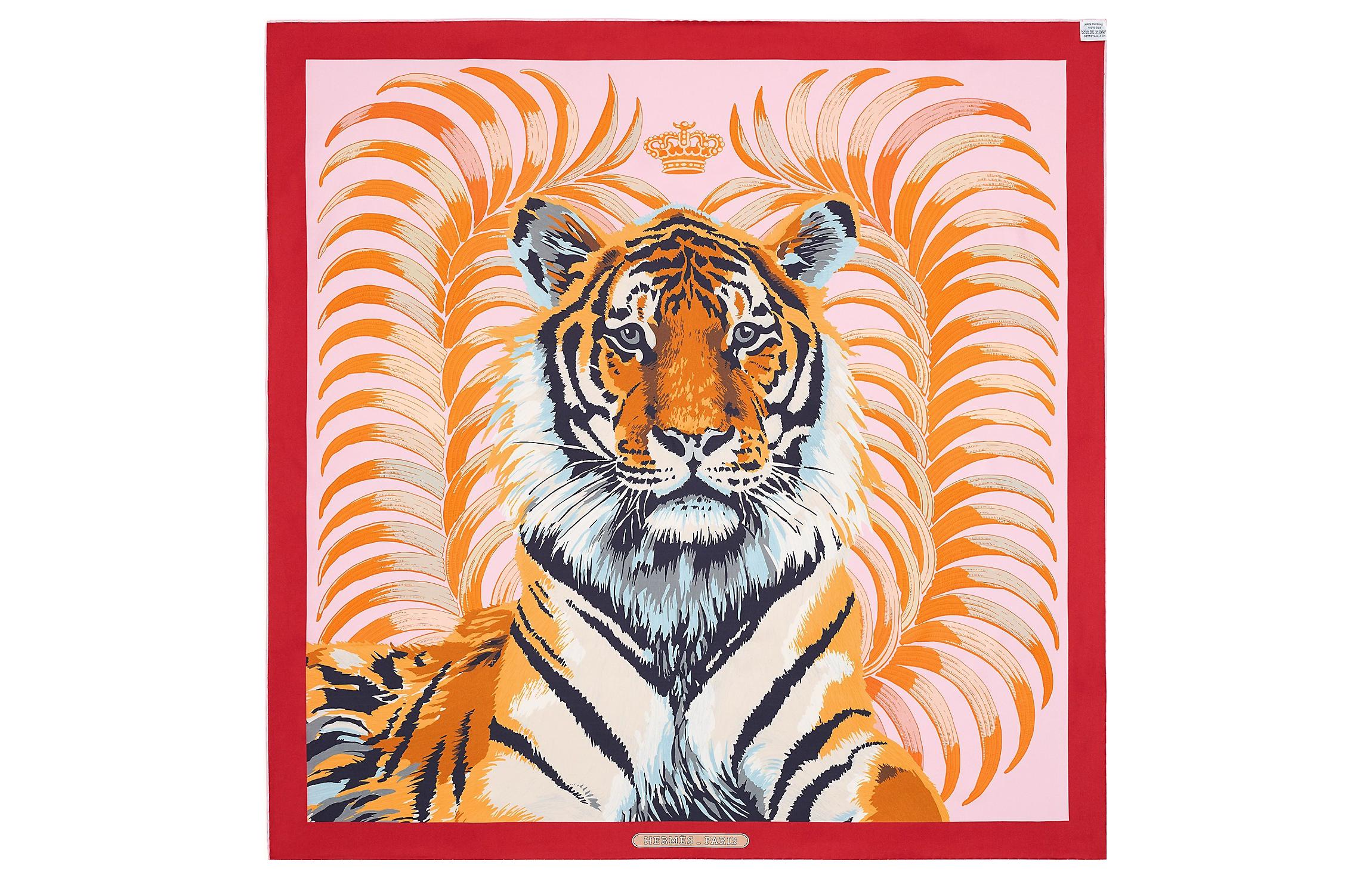 (Women) HERMES Silk Scarf Women - Rose/Blue/Multicolor. H903887S-02