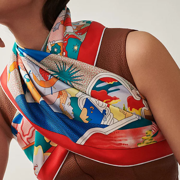 (Women) HERMES Silk Twill Scarf for Women - Multicolor H004005S-02 圖 3