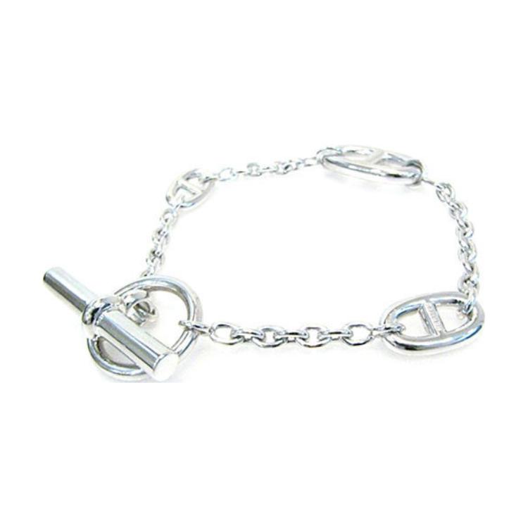 (Women) HERMES Silver 925  Bracelet with Patchwork Design - Silver Color 40002598