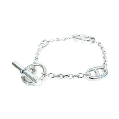 (Women) HERMES Silver 925 Bracelet with Patchwork Design - Silver Color 40002598