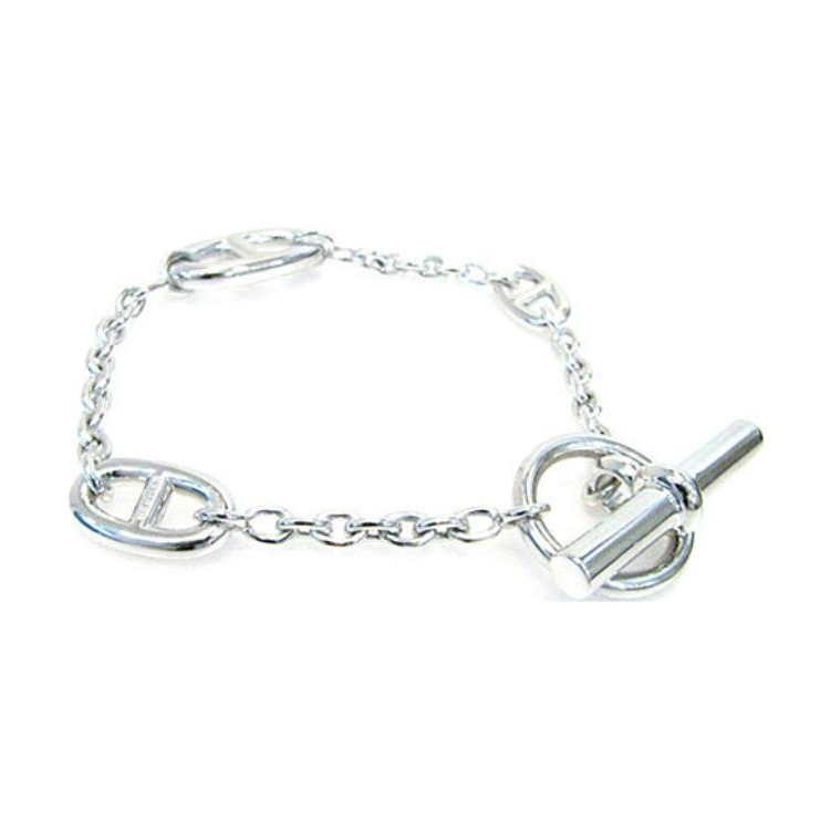 (Women) HERMES Silver 925  Bracelet with Patchwork Design - Silver Color 40002598 圖 3