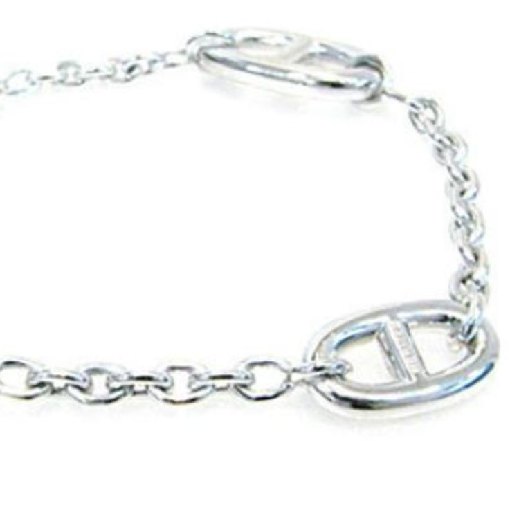 (Women) HERMES Silver 925  Bracelet with Patchwork Design - Silver Color 40002598 圖 4