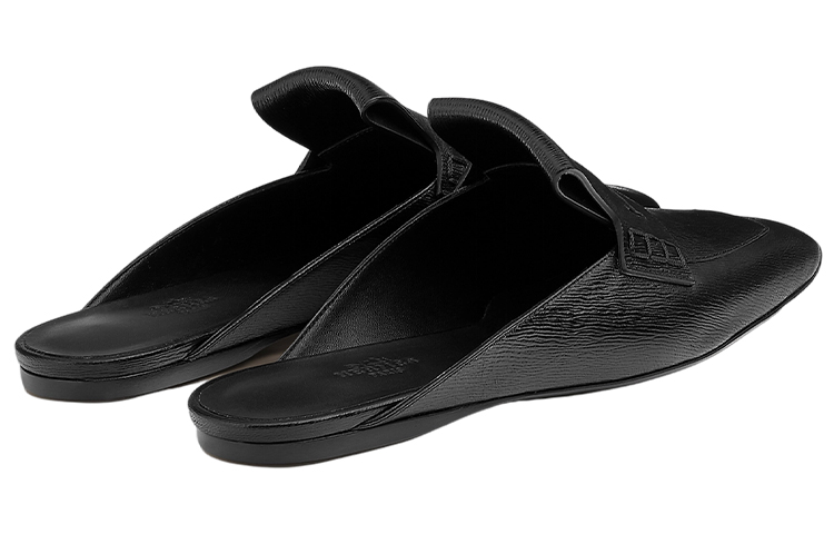 Shop HERMES 愛馬仕 時尚平底涼拖 女款 黑色