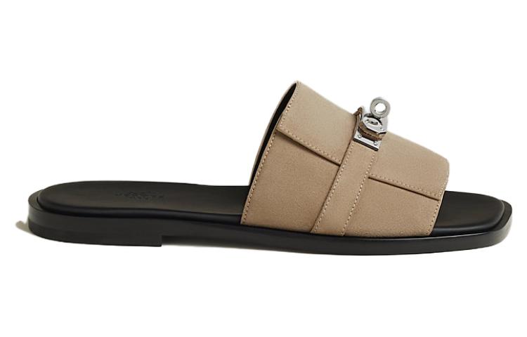 (W) HERMES Slide 'Suede Brown' 圖 2