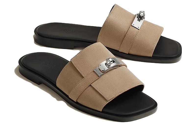 (W) HERMES Slide 'Suede Brown' 圖 4