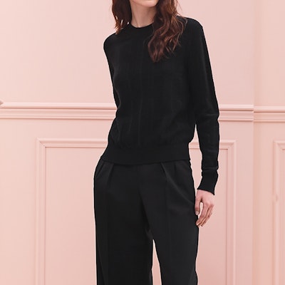 (Women) Hermes Slim-Fit Long Sleeve Knit Sweater Black H0H2616DD02 Purchase (Women) Hermes Slim-Fit Long Sleeve Knit Sweater Black H0H2616DD02