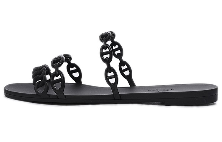 (Women) HERMES Slip-On Open-Toe Sandals Black H181169Z 02