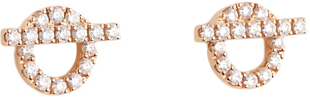 (Women) HERMES Small Q Rose Gold Elegant Casual Earrings for Women H219512B 00 (Women) HERMES Small Q Rose Gold Elegant Casual Earrings for Women H219512B 00