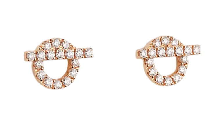 Order (W) エルメス レディース ローズゴールドカジュアルエレガントピアス 小サイズ H219512B 00