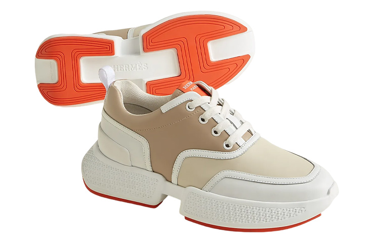 Shop (W) Sneaker Basso HERMES ''Beige Marrone'' H231009Z-T8