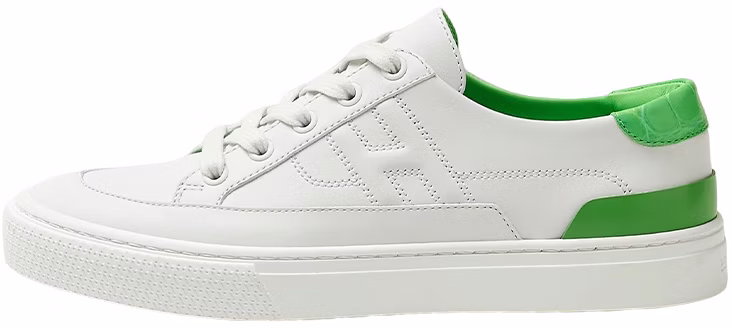women-hermes-sneaker-low-top-deep-white-green-h222280-z-93