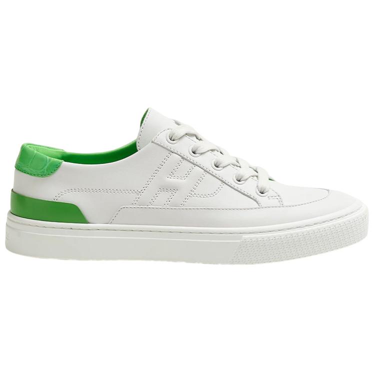 Order (W) HERMES Sneaker Rendah 'Putih Hijau Berani' H222280Z-93