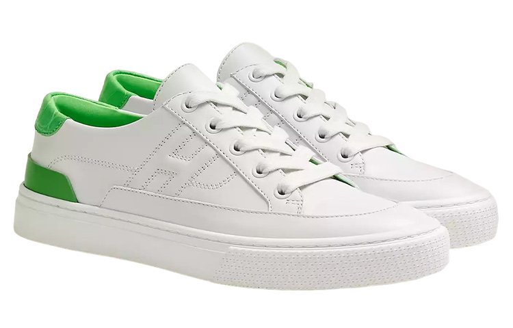 Shop (W) HERMES Sneaker Rendah 'Putih Hijau Berani' H222280Z-93