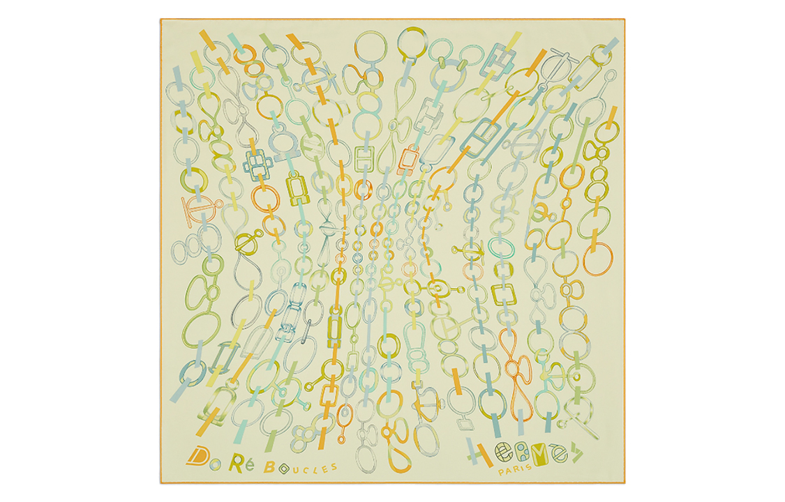 (Women) HERMES Soft Comfortable Stylish  Scarf Light Green. H003951S 01