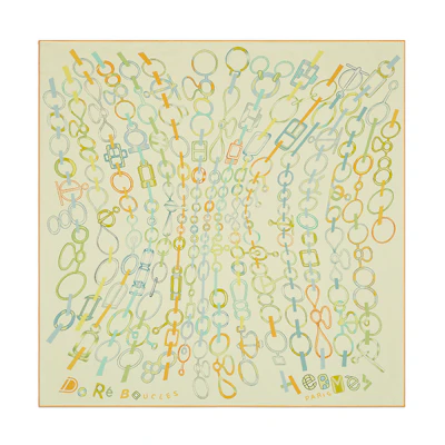 (Women) HERMES Soft Comfortable Stylish Scarf Light Green. H003951S 01