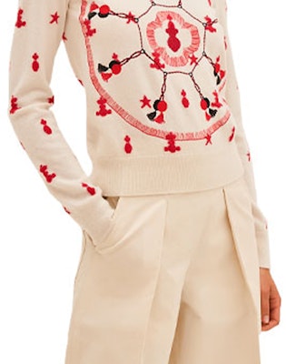 (W) エルメス SS21 ベージュ 刺繍 ニット プルオーバー セーター H1E2605D791 Cheap (W) エルメス SS21 ベージュ 刺繍 ニット プルオーバー セーター H1E2605D791