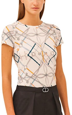 (W) HERMES SS21 Chain Rope Crewneck T-Shirt Putih Gading H1E4610DJ90 Buy (W) HERMES SS21 Chain Rope Crewneck T-Shirt Putih Gading H1E4610DJ90