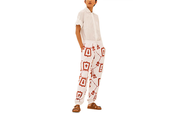 Order (Women) HERMES SS21 Patterned Tweed Jogger Pants Women Brown H1E4403D01W