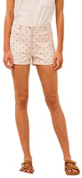 (Women) HERMES SS21 White Denim Shorts with Contrast "Chaine d'Ancre" Pattern H1E0431DZ91 (Women) HERMES SS21 White Denim Shorts with Contrast "Chaine d'Ancre" Pattern H1E0431DZ91