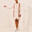 Shop (Women) HERMES SS21 White Mid-Length Coat with Leather H Pocket Details H1E0123DA1E