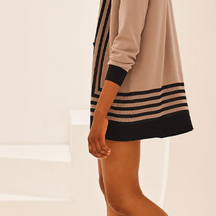 Purchase (W) HERMES SS21 女裝棕色雙色棉絲高爾夫開襟衫. H1E2710D31S