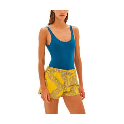 (Women) HERMES SS21 Yellow Patterned Beach Casual Shorts. H1E3403DB3H