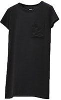 (Women) HERMES SS22 Black Embroidered Straight-Cut Short-Sleeve Dress H2E4508DU02 (Women) HERMES SS22 Black Embroidered Straight-Cut Short-Sleeve Dress H2E4508DU02
