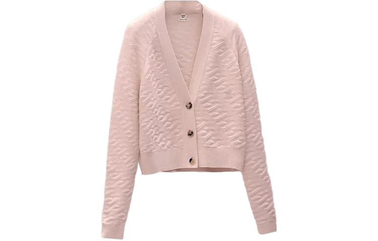 Order (W) HERMES SS22 Suéter de Punto de Lana Rosa con Escote en V Profundo. H2E2701DEP6