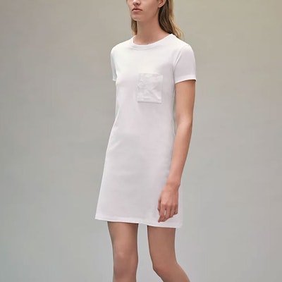 (Women) HERMES SS22 Embroidered Pocket Short Sleeve Dress White. H2E4508DU90 Lookbook (Women) HERMES SS22 Embroidered Pocket Short Sleeve Dress White. H2E4508DU90