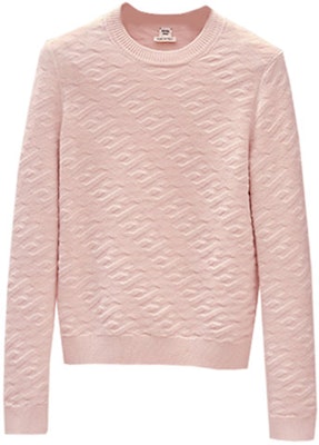 (Women) HERMES SS22 Pink Wool Knit Sweater with Logo Embossed Design. H2E2624DEP6 Buy (Women) HERMES SS22 Pink Wool Knit Sweater with Logo Embossed Design. H2E2624DEP6