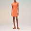Lookbook (Women) HERMES SS22 Straight Cut Embroidered Pocket Dress in Melanthe Orange H2E4508DU2N