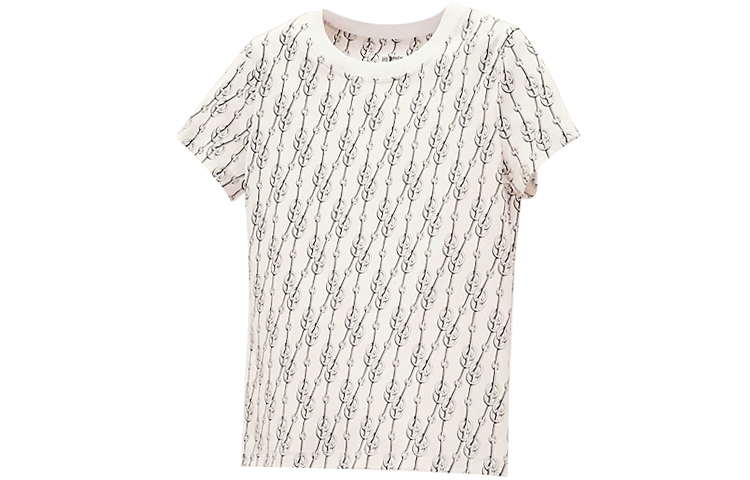 (Women) HERMES SS22  White Geometric Print Short-Sleeve T-Shirt. H2E4600DG90 圖 2