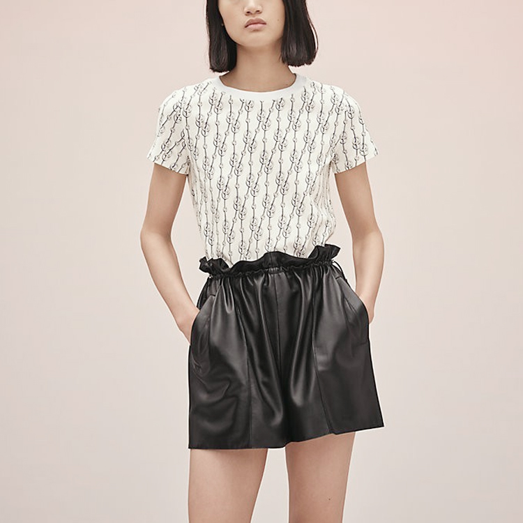 (Women) HERMES SS22  White Geometric Print Short-Sleeve T-Shirt. H2E4600DG90 圖 3