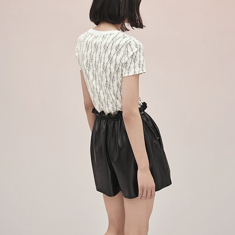 (Women) HERMES SS22  White Geometric Print Short-Sleeve T-Shirt. H2E4600DG90 圖 4