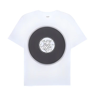 (Women) HERMES SS22 White Letter Print Crewneck Short Sleeve T-Shirt H2E4618DU02