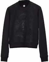 (Women) Hermes SS22 Embroidered Black Crewneck Pullover Sweatshirt H2E4609DQ02 (Women) Hermes SS22 Embroidered Black Crewneck Pullover Sweatshirt H2E4609DQ02