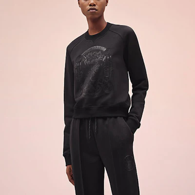 (W) 愛馬仕 SS22 刺繡黑色圓領衛衣 H2E4609DQ02 Lookbook (W) 愛馬仕 SS22 刺繡黑色圓領衛衣 H2E4609DQ02