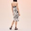 Shop (Women) HERMES SS22 White Sleeveless Midi Dress with Black Watercolor Print for Women. H2E0508DW90
