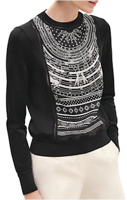 (W) HERMES SS23 Suéter Negro Casual de Manga Larga y Cuello Redondo. H3H2814D70234 Order (W) HERMES SS23 Suéter Negro Casual de Manga Larga y Cuello Redondo. H3H2814D70234