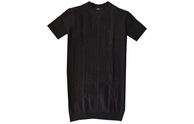 Order (Women) HERMES SS23  Black Knitted Short Sleeve Casual Dress H0H2503DD02