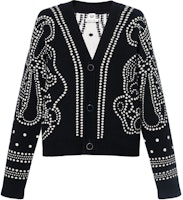 (Women) HERMES SS23 Black Polka Dot Knit Cardigan Sweater. H3E2711D802 (Women) HERMES SS23 Black Polka Dot Knit Cardigan Sweater. H3E2711D802