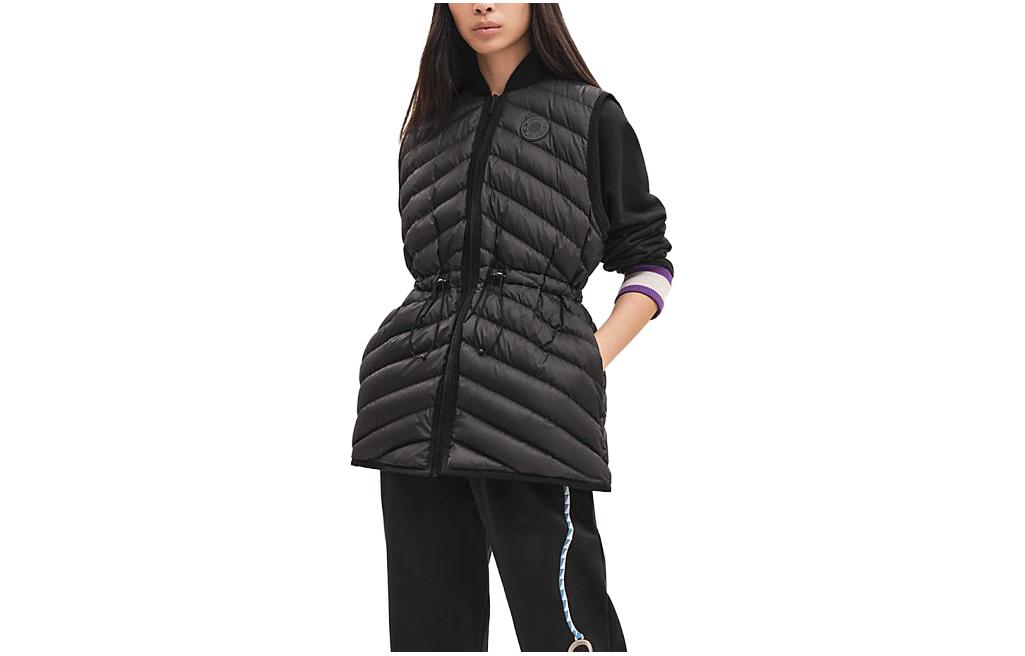 Order (W) HERMES SS23 Rompi Tanpa Lengan Warna Hitam dengan Resleting H3H0156DA0234