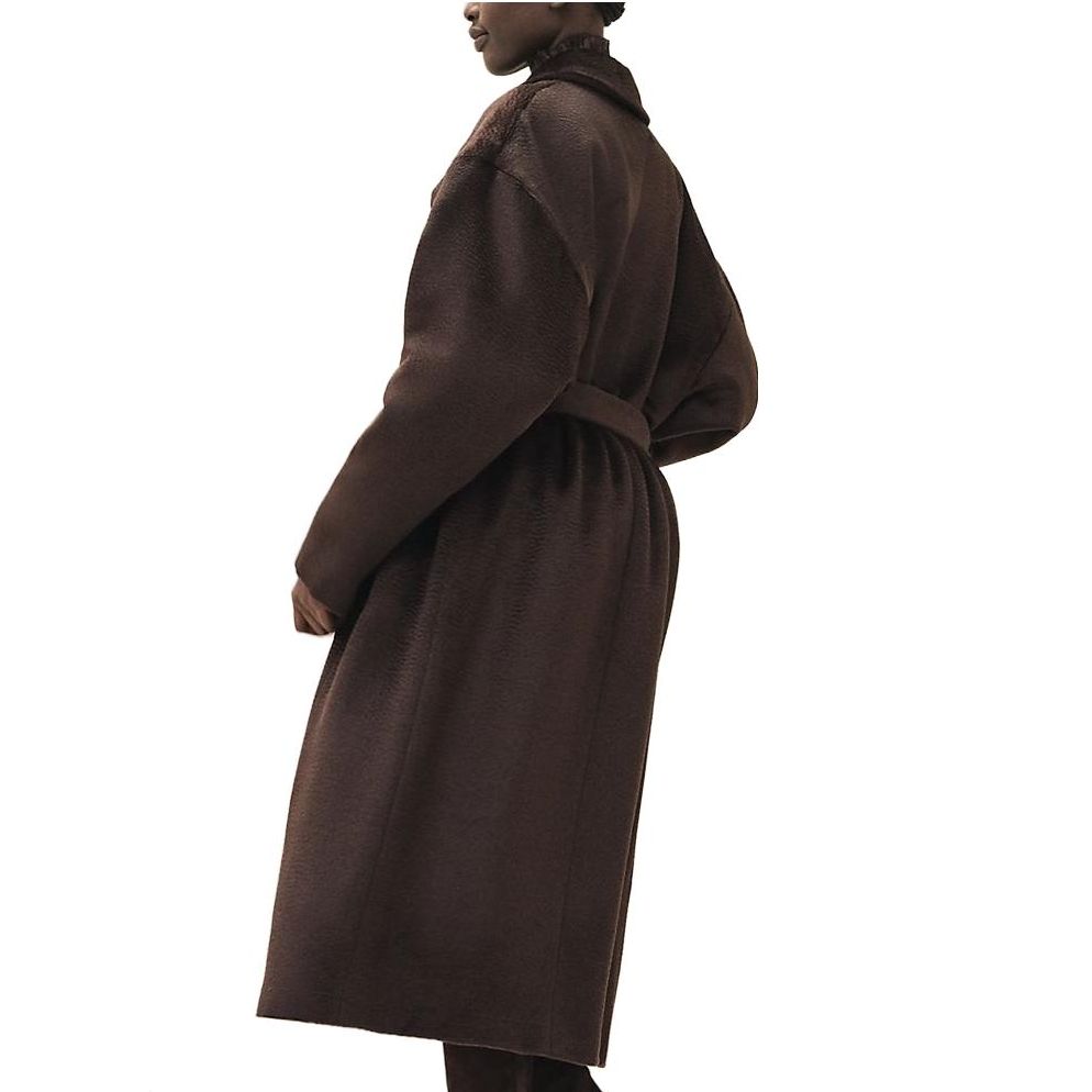 Lookbook (Women) HERMES SS23  Brown Solid Color Long Coat H3H0123DHU5