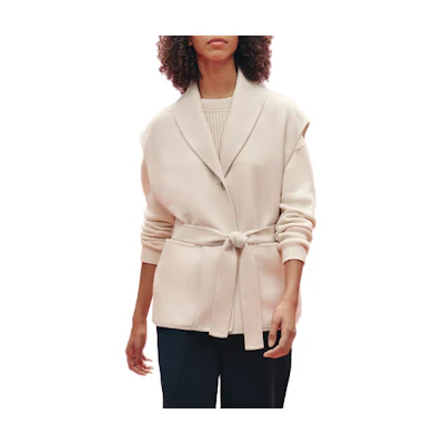 (Women) HERMES SS23 Casual Tailored Waistcoat Vest Beige H3E0220DA2H