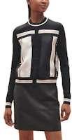 (Women) HERMES SS23 Contrast Casual Knit Cardigan Black Long Sleeve H3E2802D702 (Women) HERMES SS23 Contrast Casual Knit Cardigan Black Long Sleeve H3E2802D702