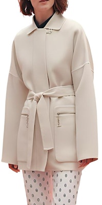 (Women) HERMES SS23 Cream Fleece Jacket with Belted Collar Design. H3E0125DA2H Buy (Women) HERMES SS23 Cream Fleece Jacket with Belted Collar Design. H3E0125DA2H