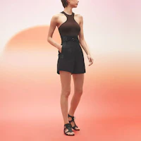 Shop (Women) HERMES SS23 High-Waisted Casual Plain Black Shorts. H3E0407DP02