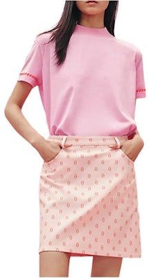 (W) HERMES SS23 高腰Logo印花休閒粉紅裙 H3E0312D57I Order (W) HERMES SS23 高腰Logo印花休閒粉紅裙 H3E0312D57I