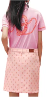 Lookbook (Women) HERMES SS23 High-Waisted Logo Print Casual Pink Skirt H3E0312D57I