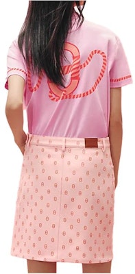 (W) HERMES SS23 高腰Logo印花休閒粉紅裙 H3E0312D57I Lookbook (W) HERMES SS23 高腰Logo印花休閒粉紅裙 H3E0312D57I